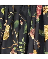 Rlf Home NightFall 100% Cotton Rod Pocket Window Curtain set of 2 Panels 100" x 96" Black