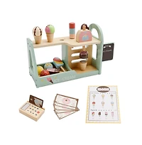 Bruce & Shark Wooden Ice Cream Shop Playset for Kids, Encourages Creative Role-Play