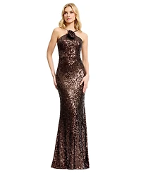Dress the Population Women's Halter Neck Mermaid Gown