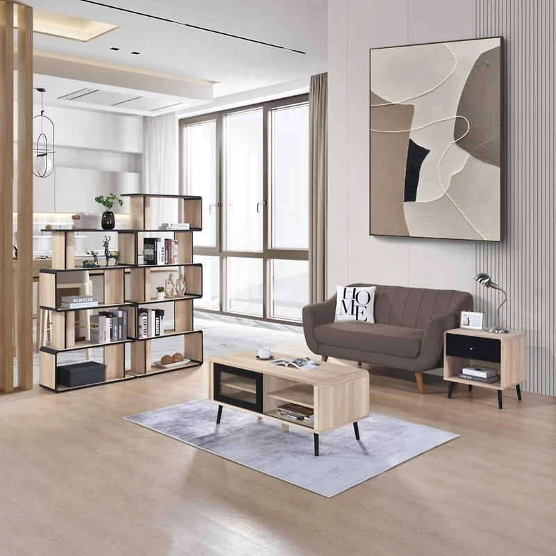 Kings Brand Furniture Nathan Wooden Display Book Shelf Bookcase – Shelving Rack Unit Organizer