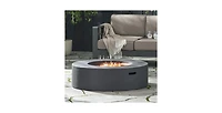 Flynama 39 Inch Lightweight Concrete Propane Fire Pit with 50000 Btu Burner