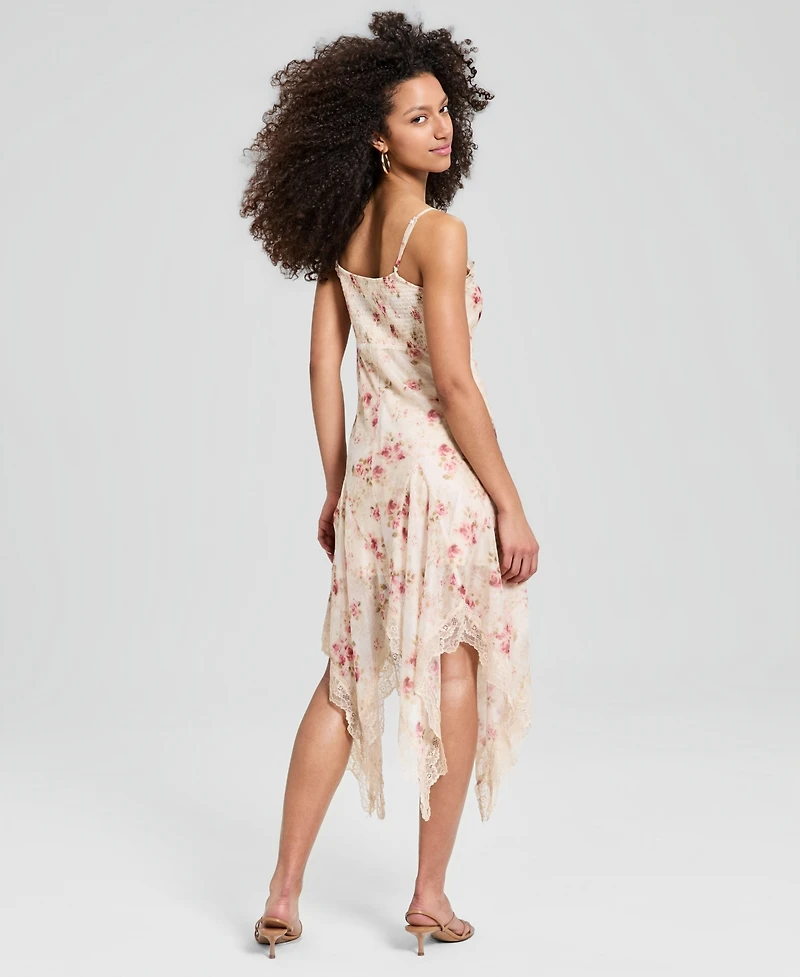 And Now This Women's Lace-Trim Handkerchief-Hem Dress, Macy's Exclusive