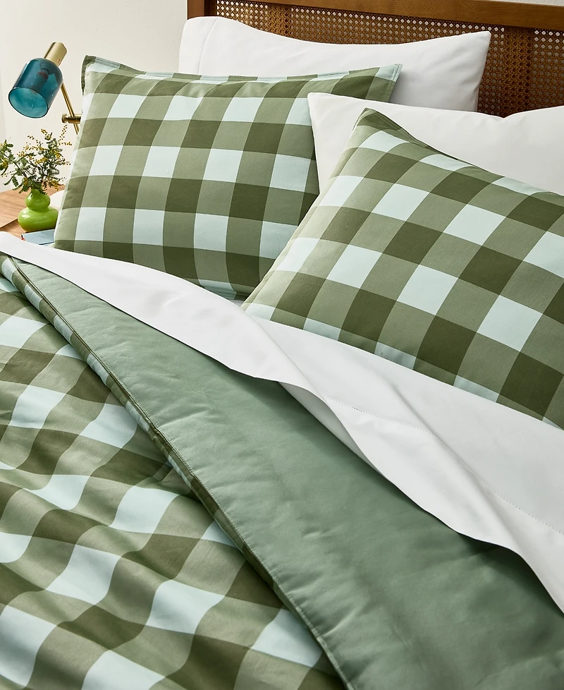 Arch Studios Gingham 3-Pc. Comforter Set, Full/Queen, Macy's Exclusive