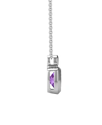 Macy's 2-Pc. Amethyst (2.5 ct. t.w.) And Lab-Grown White Sapphire (0.1 Earrings Necklace Set 14k Gold Over Sterling Silver (Also Avai
