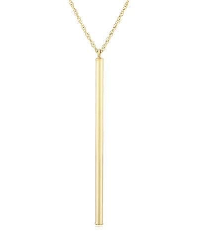 Macy's Bar Drop Pendant Necklace in 14k Yellow Gold