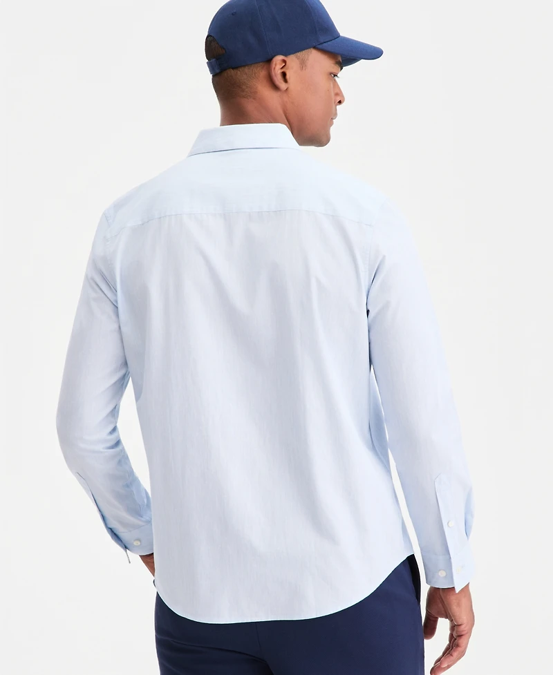 Aflani Men's Luke Cotton Long-Sleeve Button Shirt, Macy's Exclusive