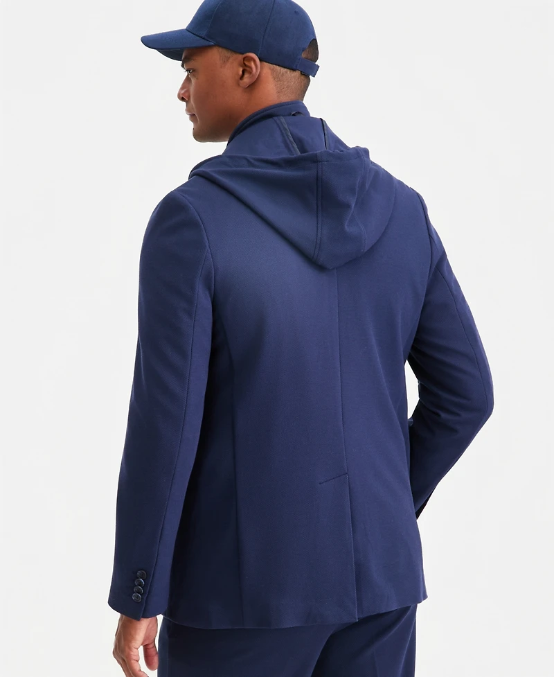 Alfani Men's Textured Knit Regular-Fit Hoodie Blazer, Macy's Exclusive