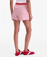 On 34th Women's Striped Boxer-Style Shorts, Macy's Exclusive