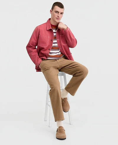 Sun + Stone Men's Cotton Continental Wash Chore Jacket, Macy's Exclusive