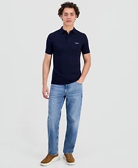 Guess Men's Lex-Knit Spread Collar Polo Shirt