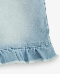 Epic Threads Girls' 5-20 Ruffle-Hem Denim Midi Shorts, Macy's Exclusive