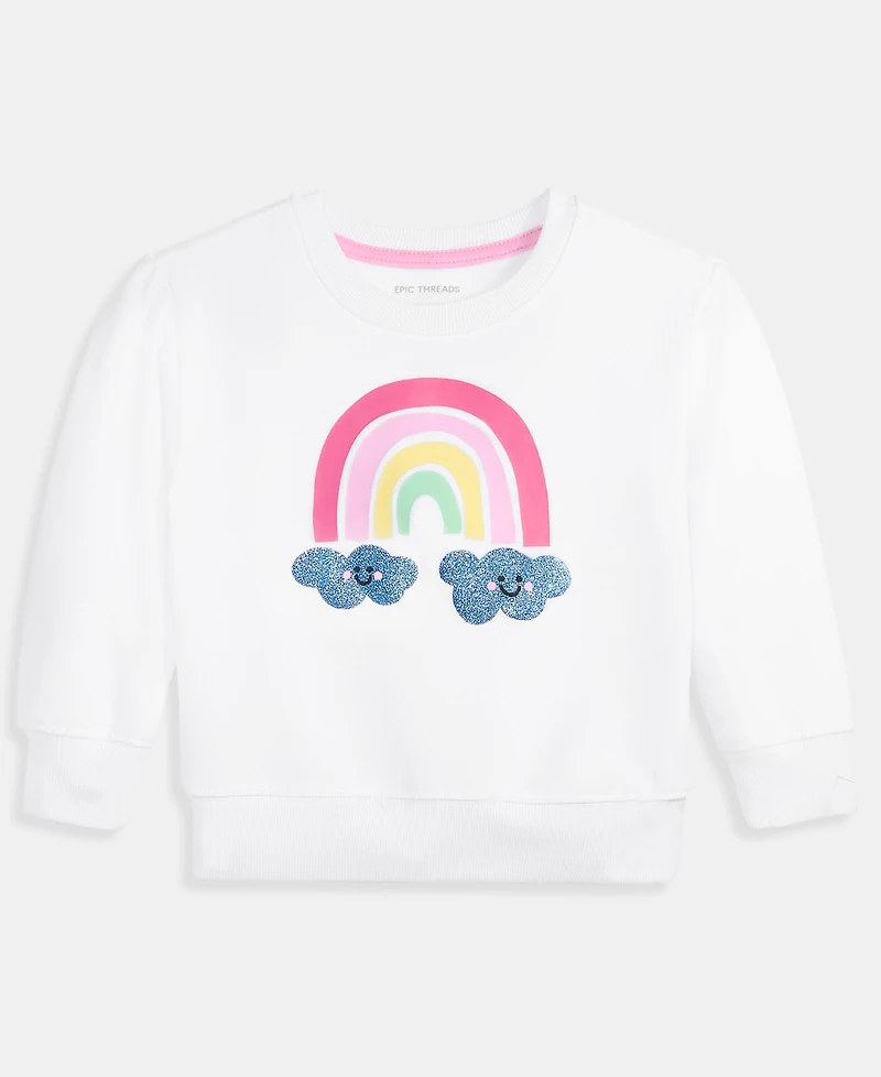 Epic Threads Girls' 12M-5T Rainbow-Print Sweatshirt, Macy's Exclusive