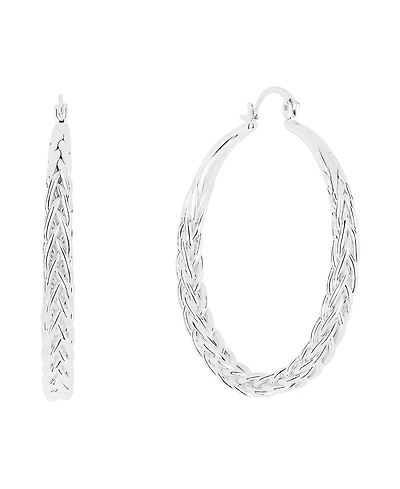 And Now This Braided Click Top Hoop Earring