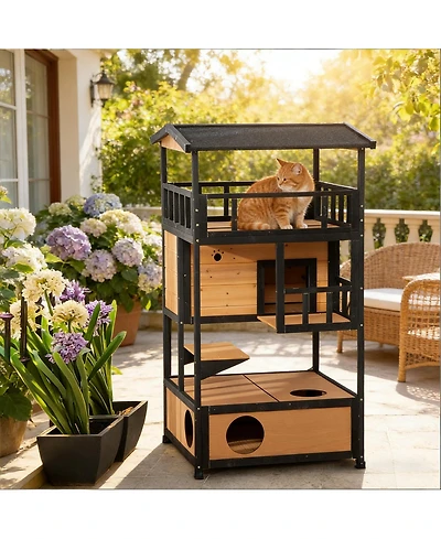Zeus & Ruta Wooden Pet House
