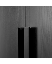 Streamdale Furniture 70" Black Kitchen Pantry Cabinet with 2 Shelves, 6 Doors, 3 Drawers