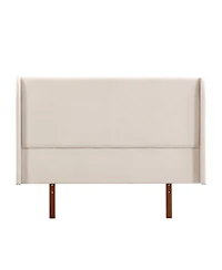 Streamdale Furniture Solid Bamboo Platform Bed with Upholstered Headboard