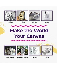 Pintar Black Acrylic Paint Markers - Artist Brush Pens, Paint Pens, Calligraphy Markers - Black Paint Pen & Acrylic Markers