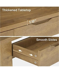 Tribesigns Console Table with 3 Drawers, 67-Inch Long Sofa Table Behind The Couch with Storage Shelf, Narrow Farmhouse Entryway Furniture