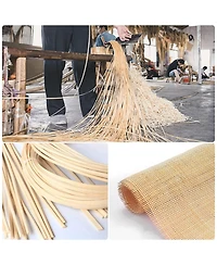 Gaomon 7 Drawer Dresser for Bedroom, 47.3" Wide Natural Rattan Chest of Drawers