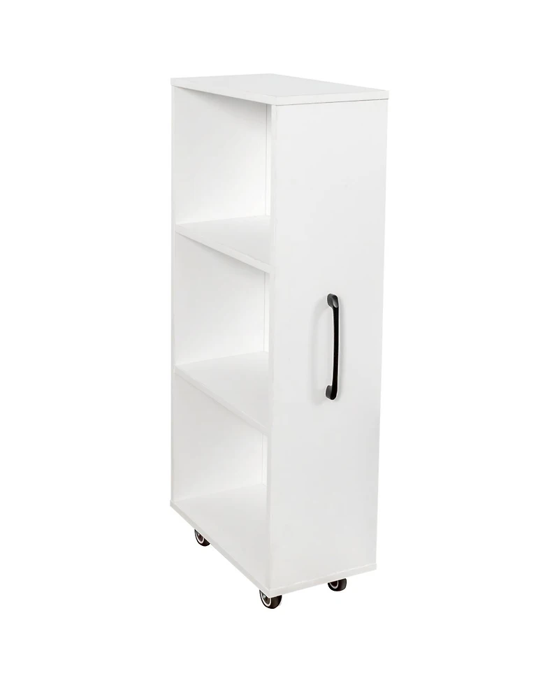 Streamdale Furniture Streamdale Bookcase with Three Pulled Out Doors, 3 Tier Floor Standing, Slide Out Storage Cabinet