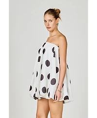 endless rose Women's Polka Dot Bubble Mini Dress