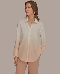 Donna Karan Weekend Women's Dip-Dye Long-Sleeve Shirt