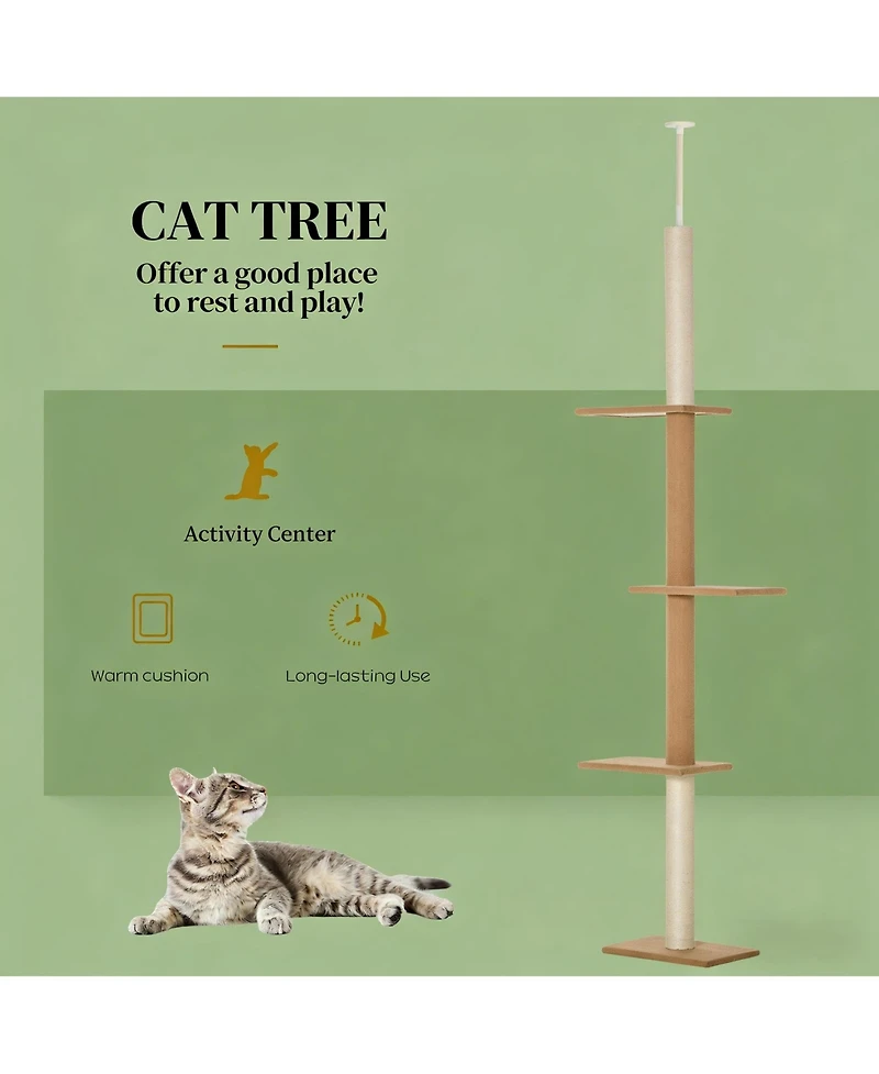 Zeus & Ruta Floor-to-Ceiling Cat Tree Activity Center