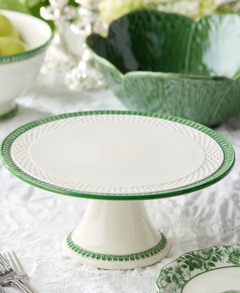 Certified International Le Jardin Footed Cake Plate