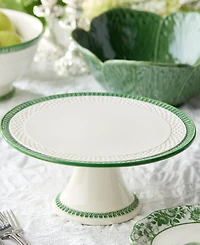 Certified International Le Jardin Footed Cake Plate