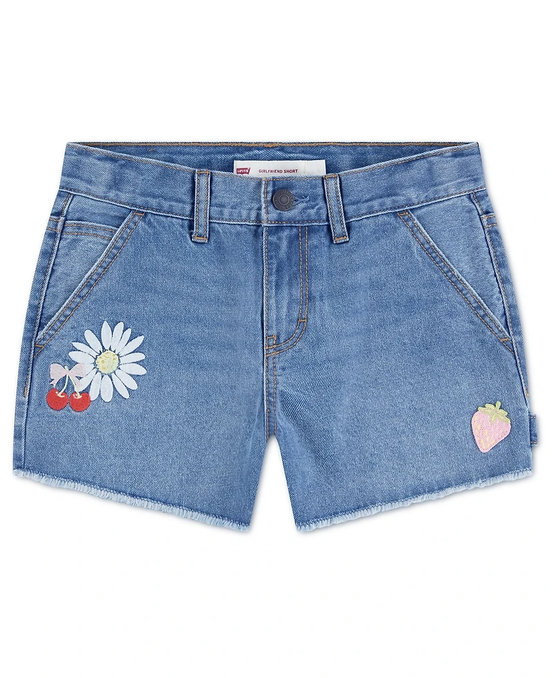 Levi's Girls' 7-16 Applique Girlfriend Shorts