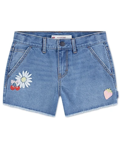 Levi's Girls' 7-16 Applique Girlfriend Shorts