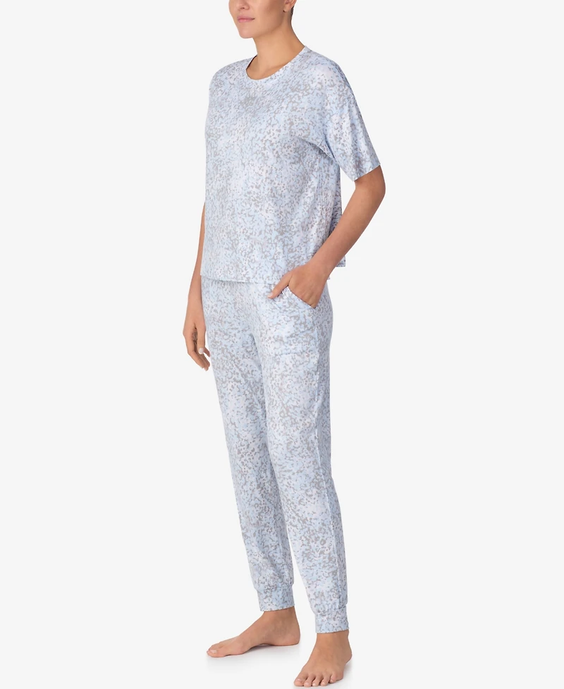 Dkny Women's Short-Sleeve Top & Jogger Pants, 2-Piece Set