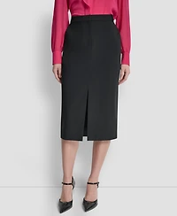 Dkny Women's Belted Midi Pencil Skirt