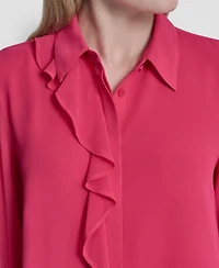 Dkny Women's Ruffled Long-Sleeve Shirt