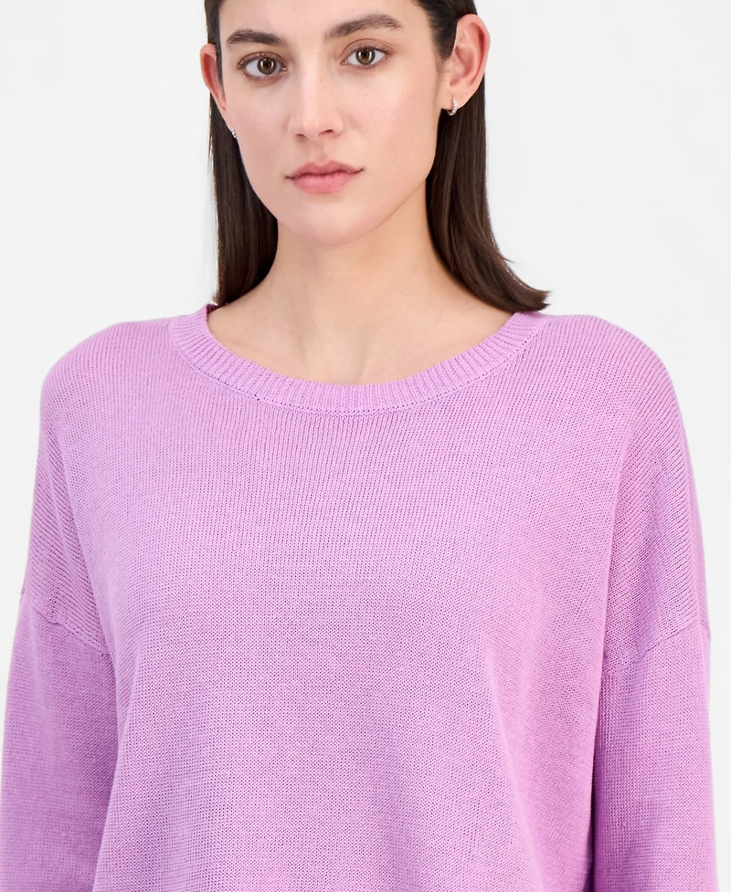 Eileen Fisher Women's Linen & Cotton Relaxed Sweater