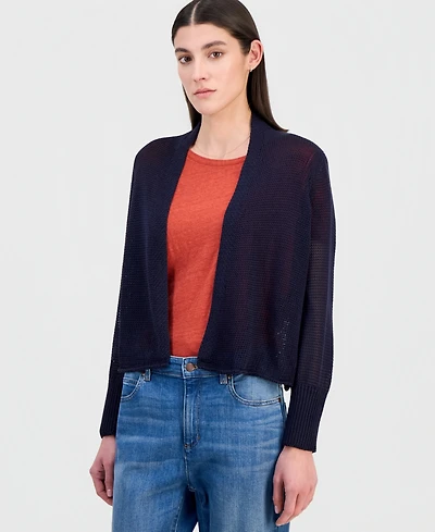 Eileen Fisher Women's Cropped Open-Front Cardigan