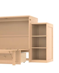 Streamdale Furniture Murphy bed with storage drawers & shelves. Golden