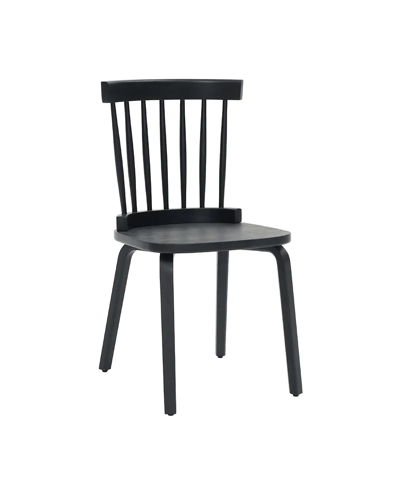 Streamdale Furniture Windsor Dining Chairs Set of 2, Wood Farmhouse Spindle Back, Black