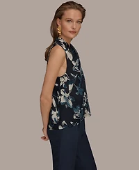 Donna Karan New York Women's Printed Sleeveless Top
