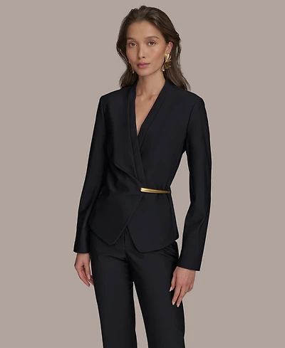 Donna Karan New York Women's Collarless Wrap Jacket
