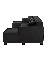 Streamdale Furniture Modern U-Shaped Sectional Sofa with Rgb Led Light Strip