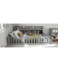 Streamdale Furniture Wooden House Floor Bed Frame for Kids - Safe & Creative Play Space