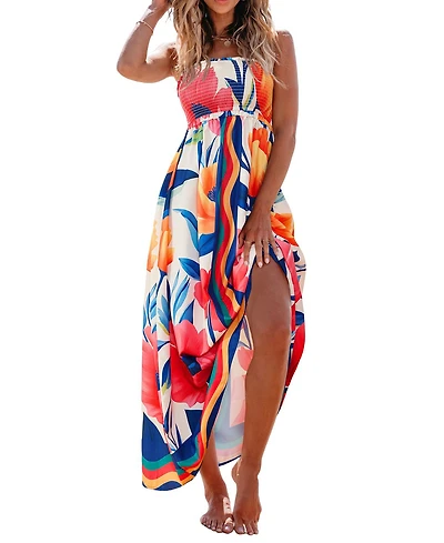 Cupshe Women's Party Favor Floral Maxi Beach Dress