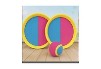 ProMounts Outdoor Kids Toss & Catch Ball Set – Velcro Paddles with 6 Sticks + 3 Balls – Backyard, Beach & Yard Game Toys for Ages 3-12