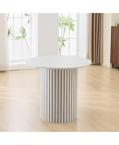 Streamdale Furniture Modern Bamboo & Plywood Dining Table – Sleek Design for Contemporary Living