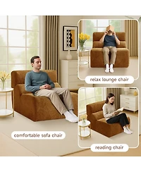 Streamdale Furniture Luxury Cloud-Soft Velvet Single Sofa Chair