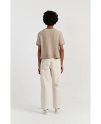 Chinti & Parker Women's Lightweight Wool-Cashmere Button-Front Tee