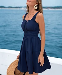 Cupshe Women's Angelic Blue Mini Beach Dress