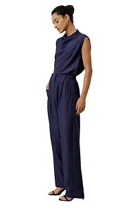 Lilysilk Women's Sand-Washed Silk Habotai Barrel Pant