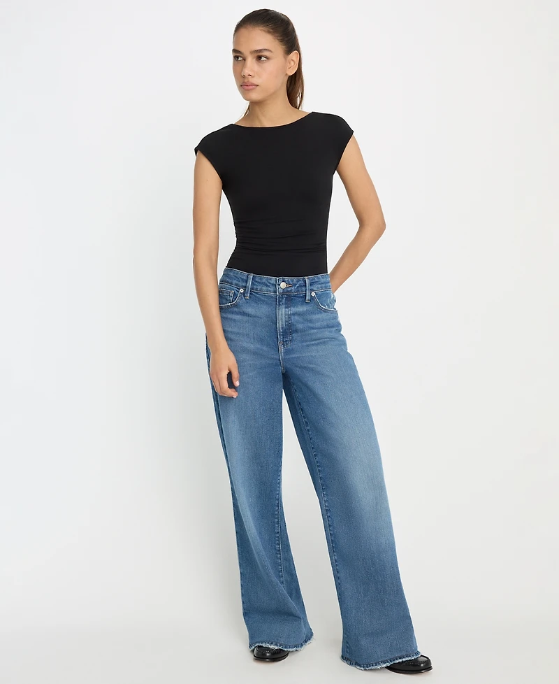 Good American Women's Super Stretch Open Back Body Suit